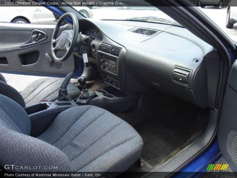 Arrival Blue Metallic / Graphite Gray 2003 Chevrolet Cavalier Coupe