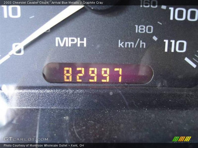 Arrival Blue Metallic / Graphite Gray 2003 Chevrolet Cavalier Coupe