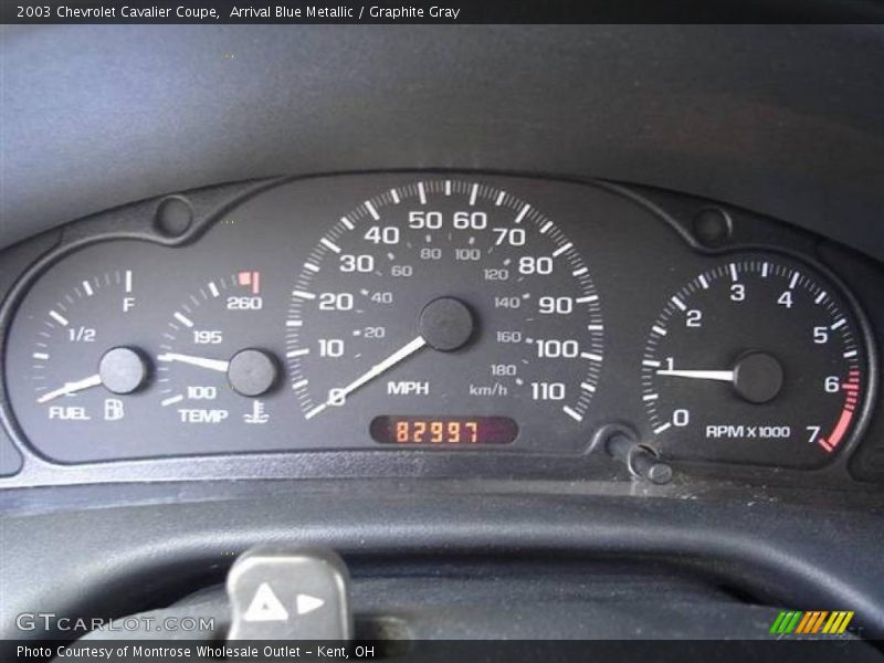 Arrival Blue Metallic / Graphite Gray 2003 Chevrolet Cavalier Coupe