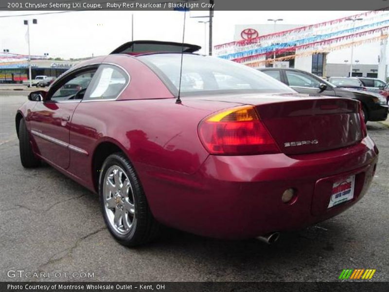 Ruby Red Pearlcoat / Black/Light Gray 2001 Chrysler Sebring LXi Coupe