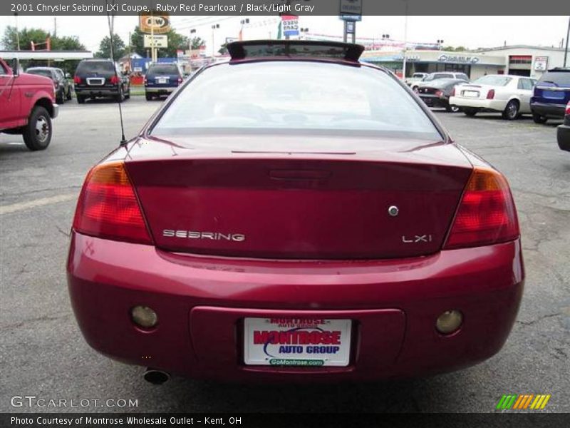 Ruby Red Pearlcoat / Black/Light Gray 2001 Chrysler Sebring LXi Coupe