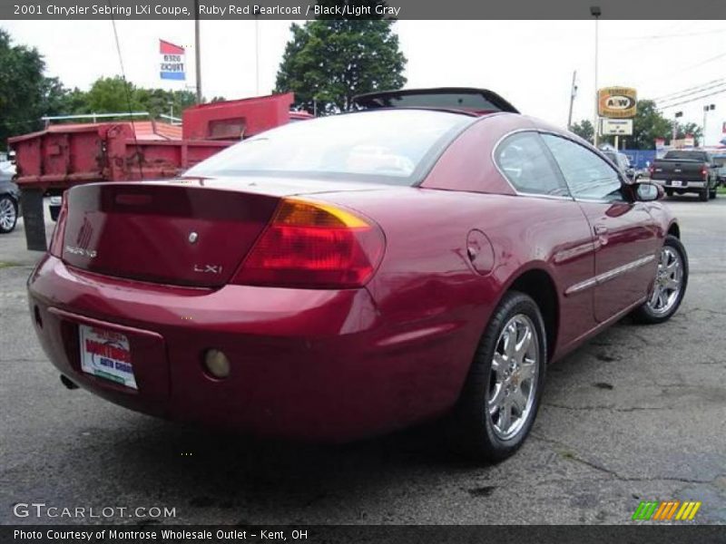 Ruby Red Pearlcoat / Black/Light Gray 2001 Chrysler Sebring LXi Coupe