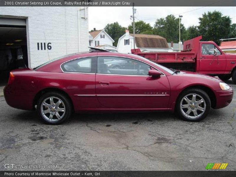 Ruby Red Pearlcoat / Black/Light Gray 2001 Chrysler Sebring LXi Coupe
