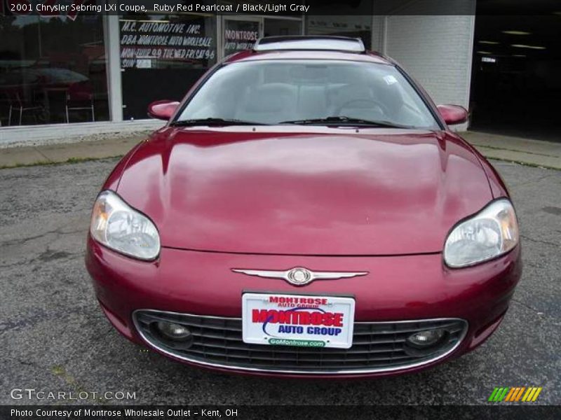 Ruby Red Pearlcoat / Black/Light Gray 2001 Chrysler Sebring LXi Coupe