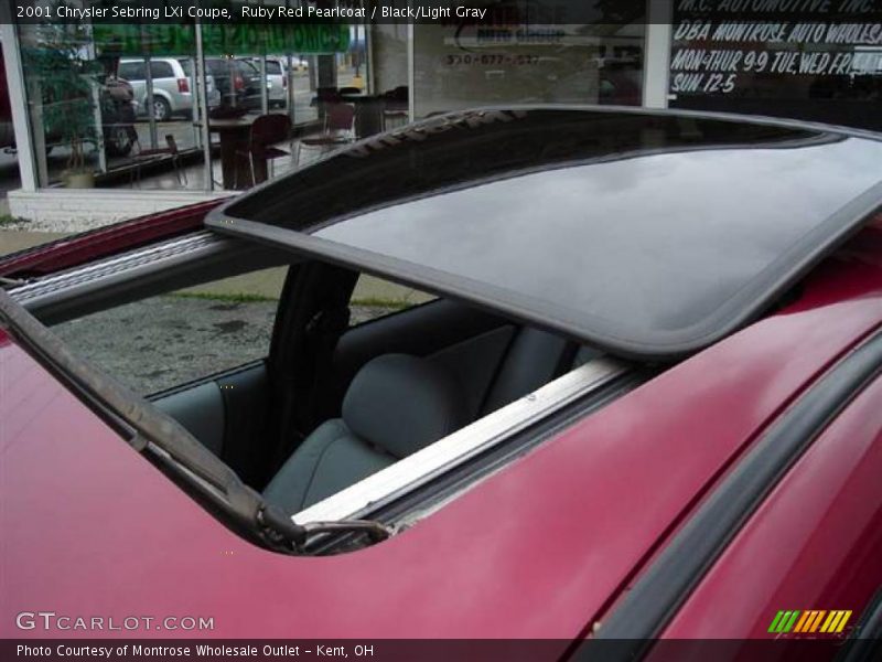 Ruby Red Pearlcoat / Black/Light Gray 2001 Chrysler Sebring LXi Coupe