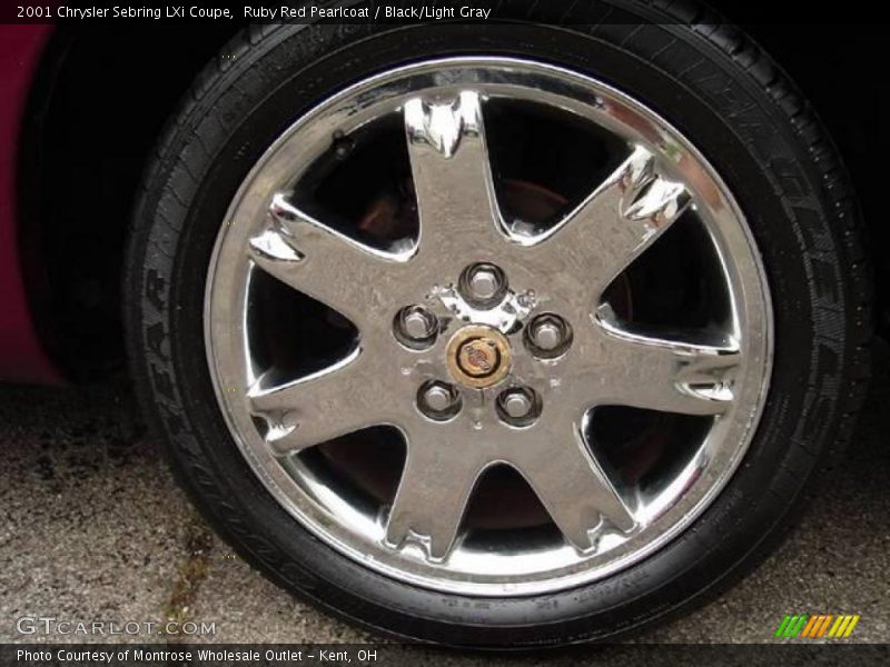 Ruby Red Pearlcoat / Black/Light Gray 2001 Chrysler Sebring LXi Coupe