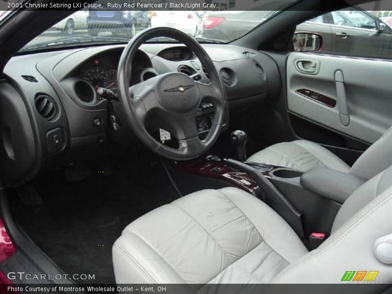Ruby Red Pearlcoat / Black/Light Gray 2001 Chrysler Sebring LXi Coupe