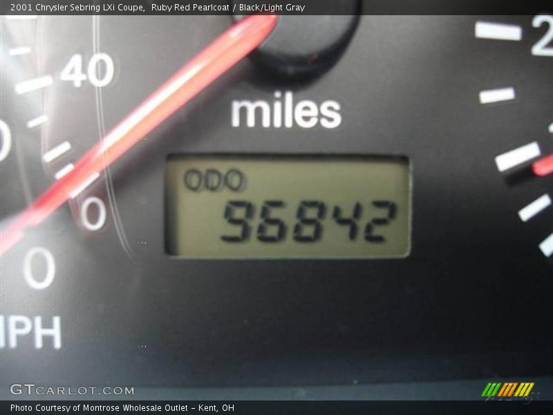 Ruby Red Pearlcoat / Black/Light Gray 2001 Chrysler Sebring LXi Coupe