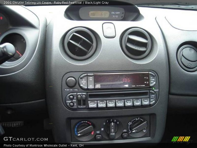 Ruby Red Pearlcoat / Black/Light Gray 2001 Chrysler Sebring LXi Coupe