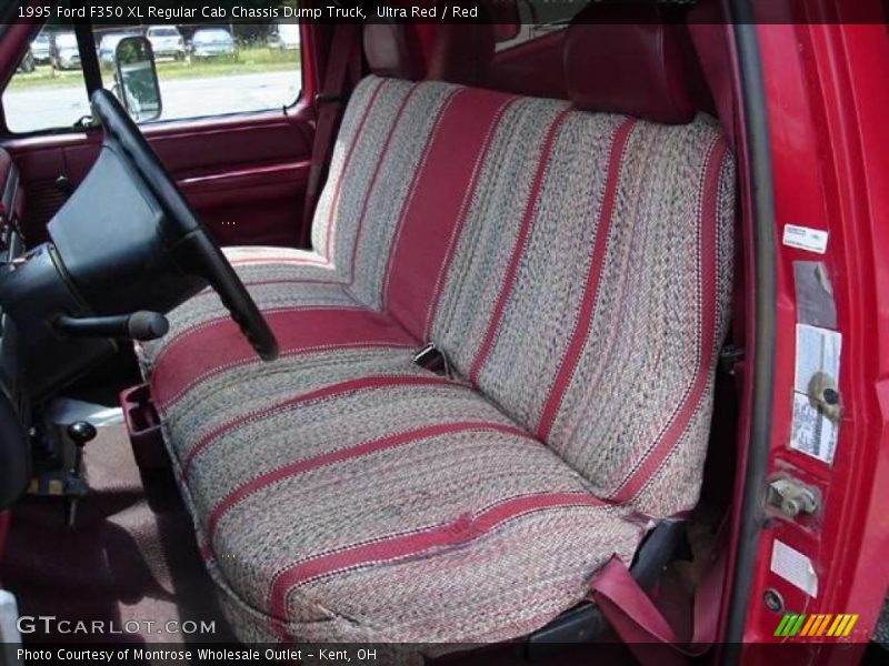 Ultra Red / Red 1995 Ford F350 XL Regular Cab Chassis Dump Truck