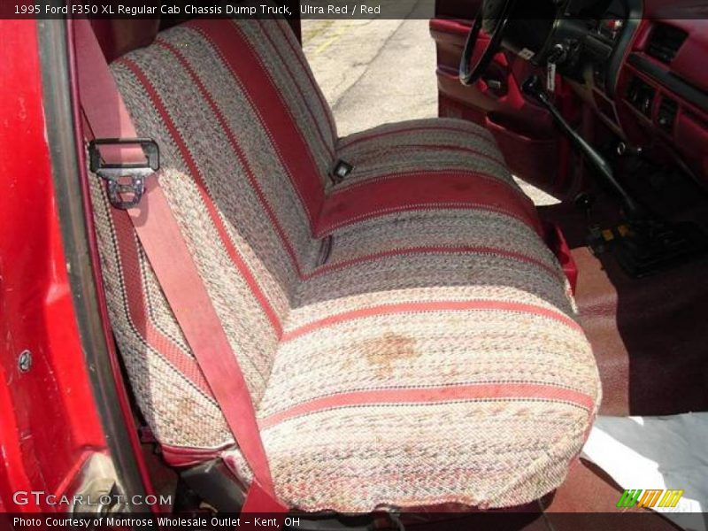 Ultra Red / Red 1995 Ford F350 XL Regular Cab Chassis Dump Truck