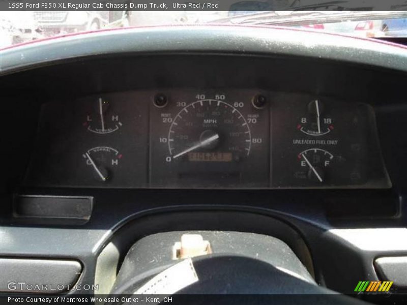 Ultra Red / Red 1995 Ford F350 XL Regular Cab Chassis Dump Truck