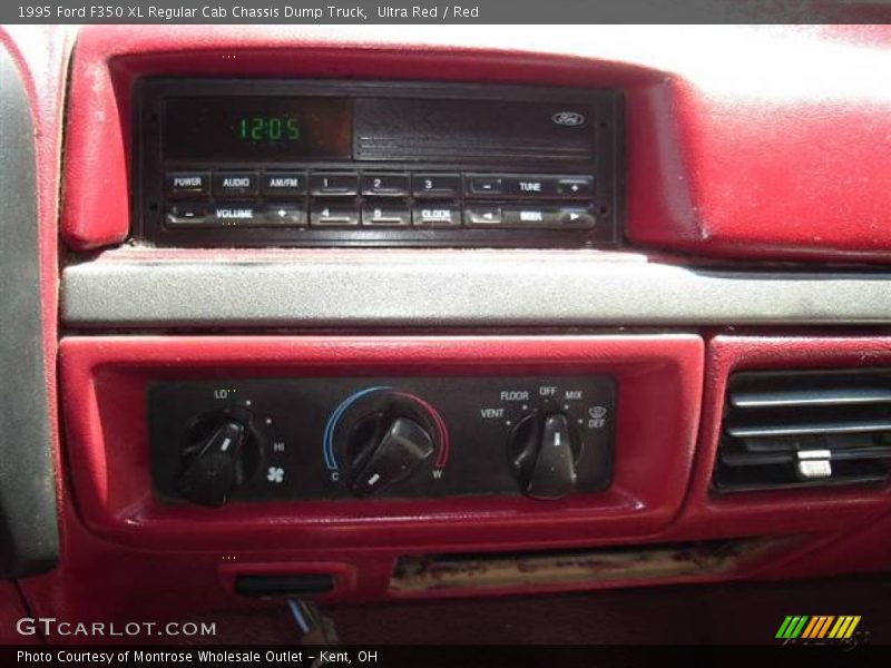 Ultra Red / Red 1995 Ford F350 XL Regular Cab Chassis Dump Truck