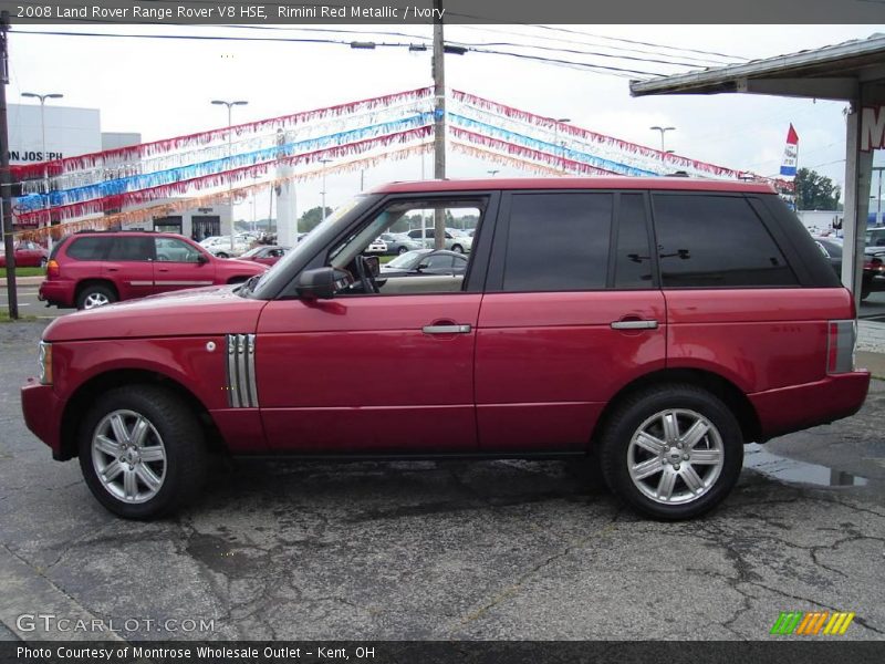 Rimini Red Metallic / Ivory 2008 Land Rover Range Rover V8 HSE
