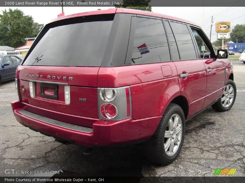 Rimini Red Metallic / Ivory 2008 Land Rover Range Rover V8 HSE