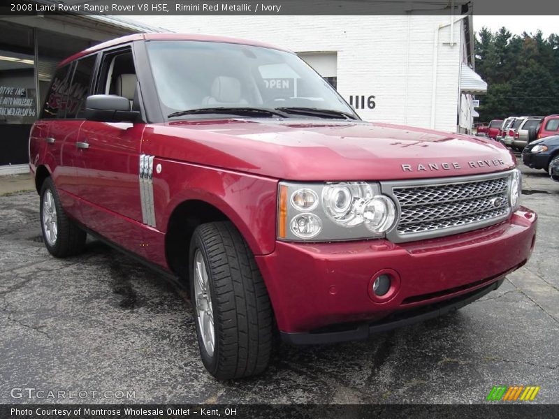 Rimini Red Metallic / Ivory 2008 Land Rover Range Rover V8 HSE