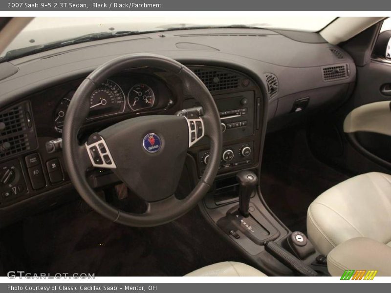 Black / Black/Parchment 2007 Saab 9-5 2.3T Sedan