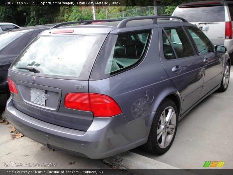 Titan Gray Metallic / Black 2007 Saab 9-5 2.3T SportCombi Wagon