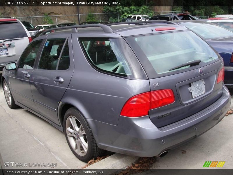 Titan Gray Metallic / Black 2007 Saab 9-5 2.3T SportCombi Wagon