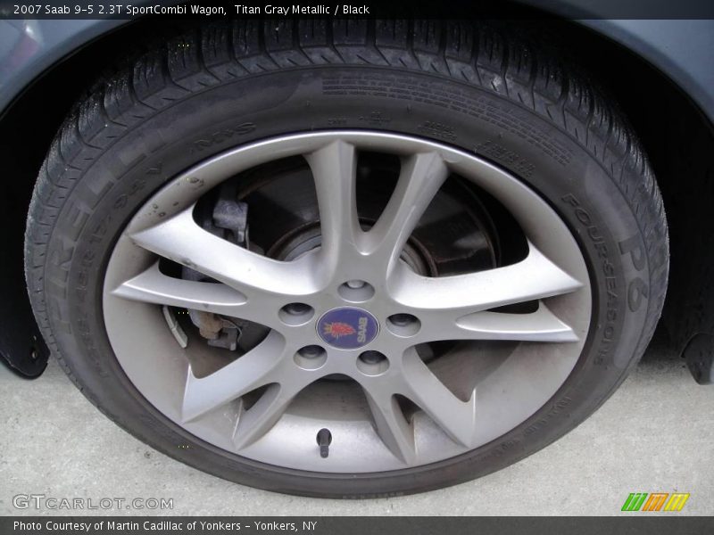 Titan Gray Metallic / Black 2007 Saab 9-5 2.3T SportCombi Wagon