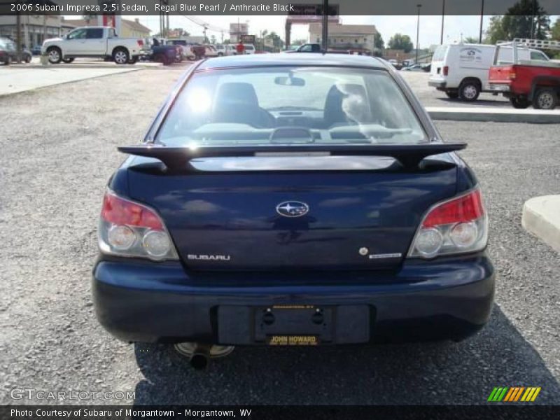 Regal Blue Pearl / Anthracite Black 2006 Subaru Impreza 2.5i Sedan