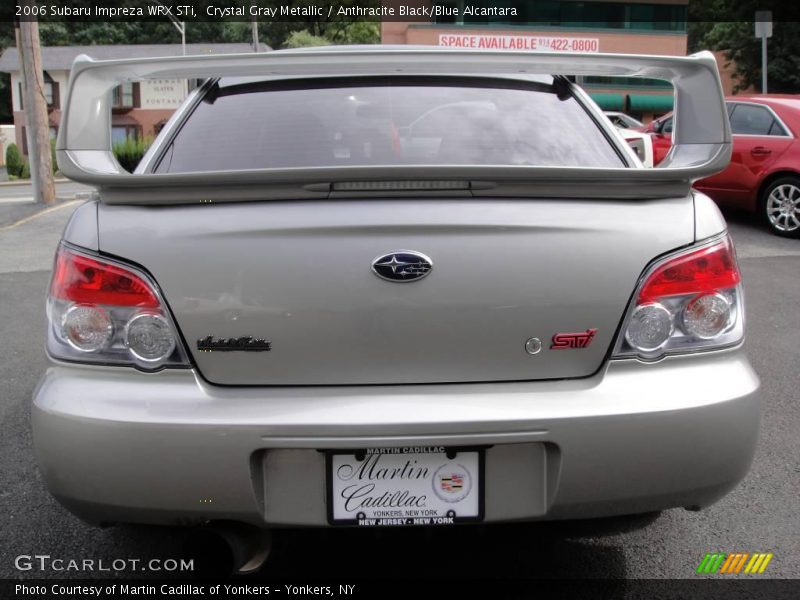 Crystal Gray Metallic / Anthracite Black/Blue Alcantara 2006 Subaru Impreza WRX STi