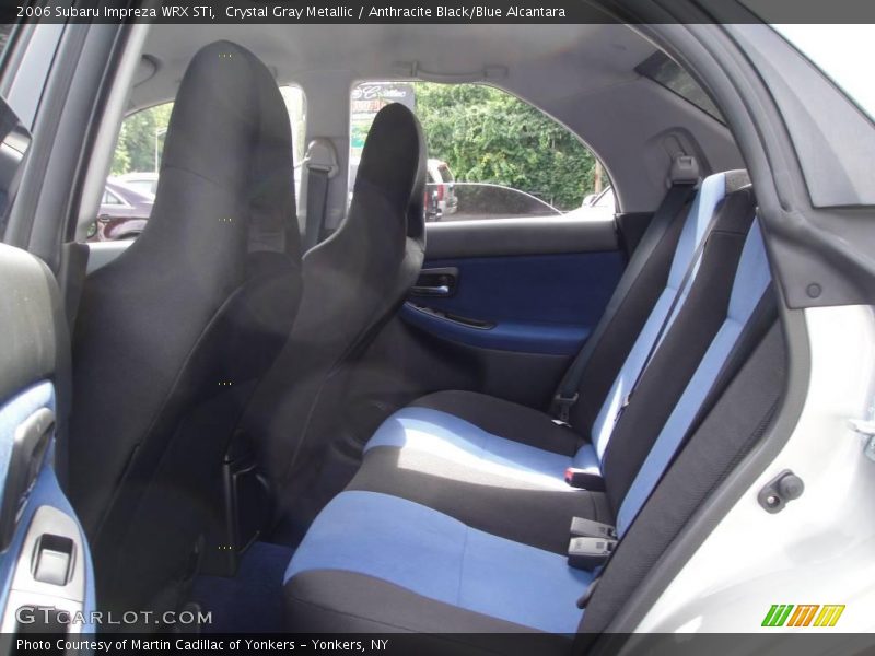 Crystal Gray Metallic / Anthracite Black/Blue Alcantara 2006 Subaru Impreza WRX STi
