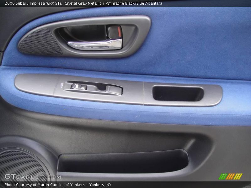 Crystal Gray Metallic / Anthracite Black/Blue Alcantara 2006 Subaru Impreza WRX STi