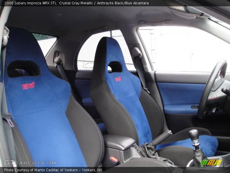 Crystal Gray Metallic / Anthracite Black/Blue Alcantara 2006 Subaru Impreza WRX STi
