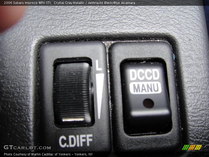 Crystal Gray Metallic / Anthracite Black/Blue Alcantara 2006 Subaru Impreza WRX STi