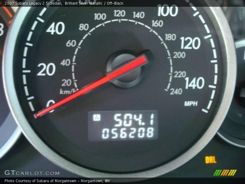 Brilliant Silver Metallic / Off-Black 2007 Subaru Legacy 2.5i Sedan