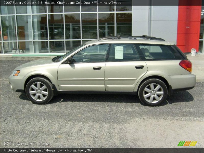 Champagne Gold Opal / Warm Ivory Tweed 2007 Subaru Outback 2.5i Wagon