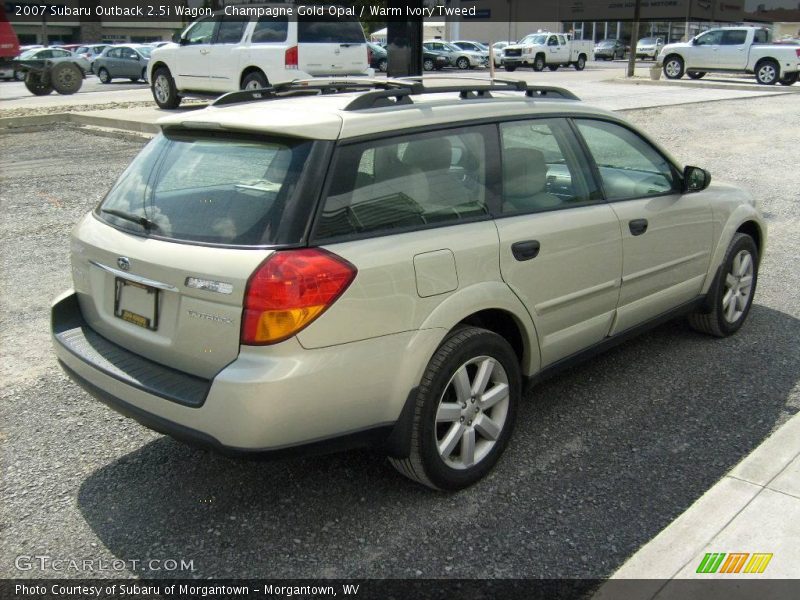 Champagne Gold Opal / Warm Ivory Tweed 2007 Subaru Outback 2.5i Wagon