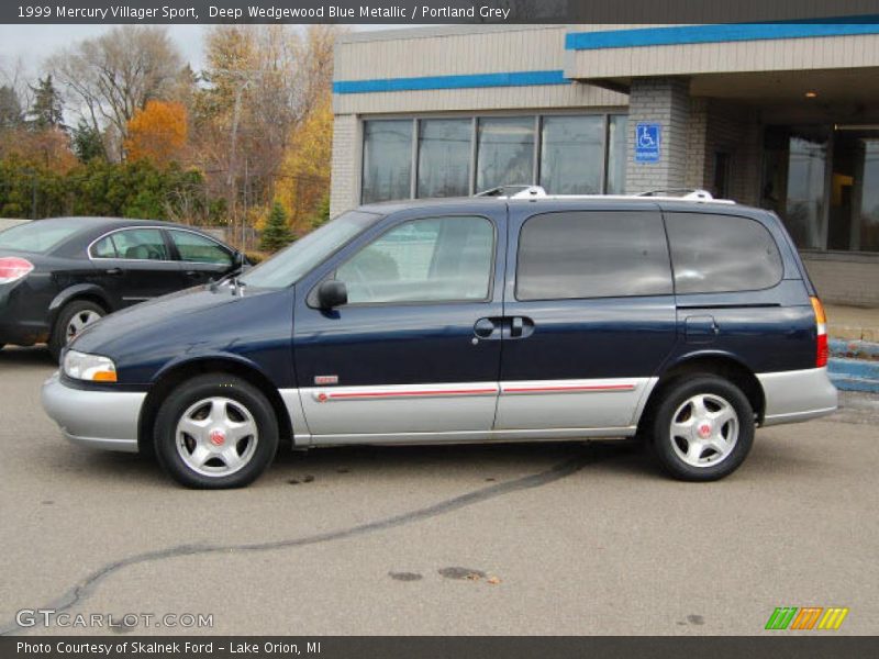 Deep Wedgewood Blue Metallic / Portland Grey 1999 Mercury Villager Sport