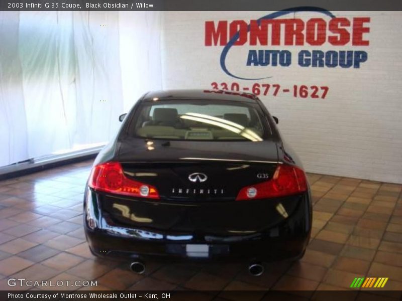 Black Obsidian / Willow 2003 Infiniti G 35 Coupe