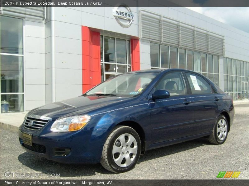 Deep Ocean Blue / Gray 2007 Kia Spectra EX Sedan