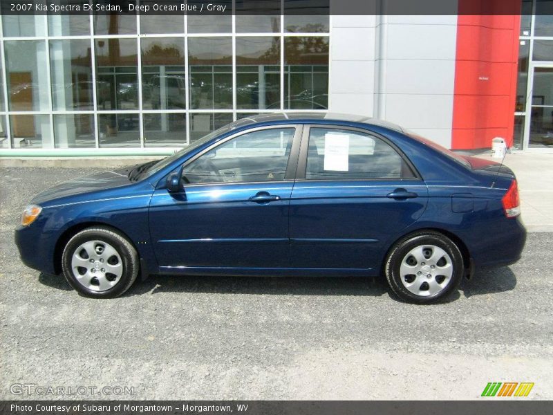 Deep Ocean Blue / Gray 2007 Kia Spectra EX Sedan
