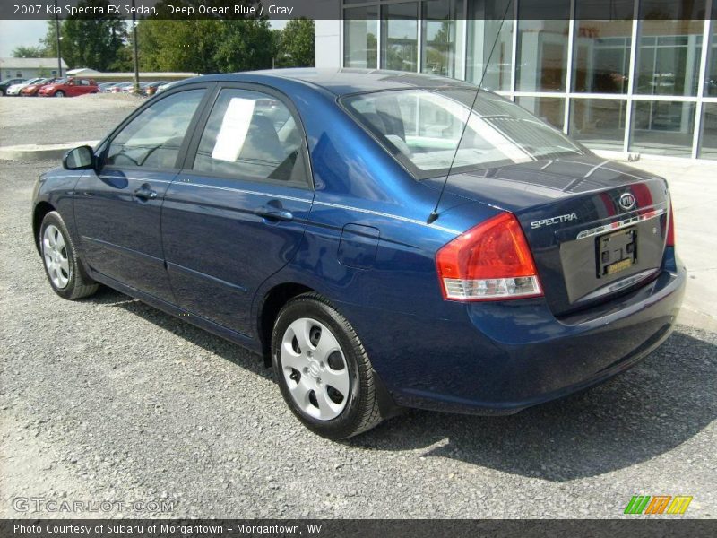 Deep Ocean Blue / Gray 2007 Kia Spectra EX Sedan