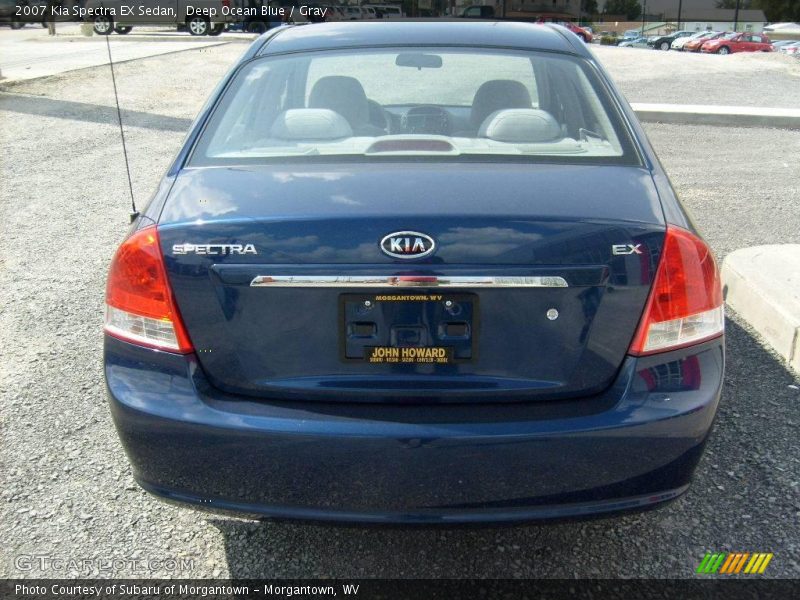 Deep Ocean Blue / Gray 2007 Kia Spectra EX Sedan