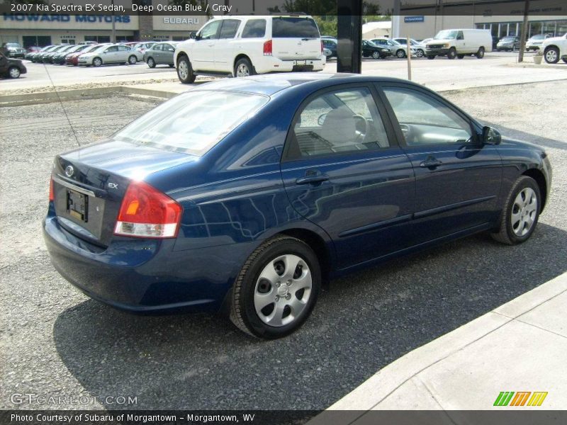 Deep Ocean Blue / Gray 2007 Kia Spectra EX Sedan