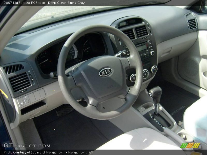 Deep Ocean Blue / Gray 2007 Kia Spectra EX Sedan