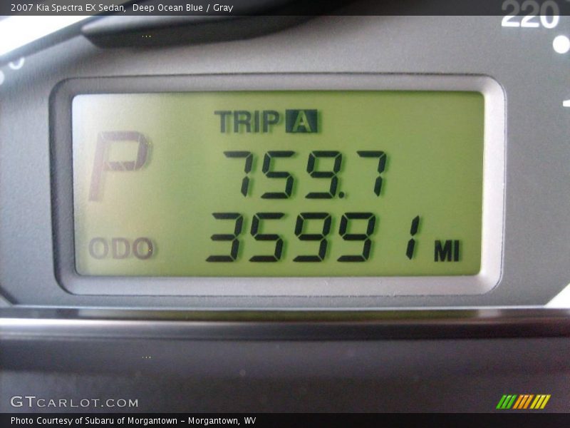 Deep Ocean Blue / Gray 2007 Kia Spectra EX Sedan