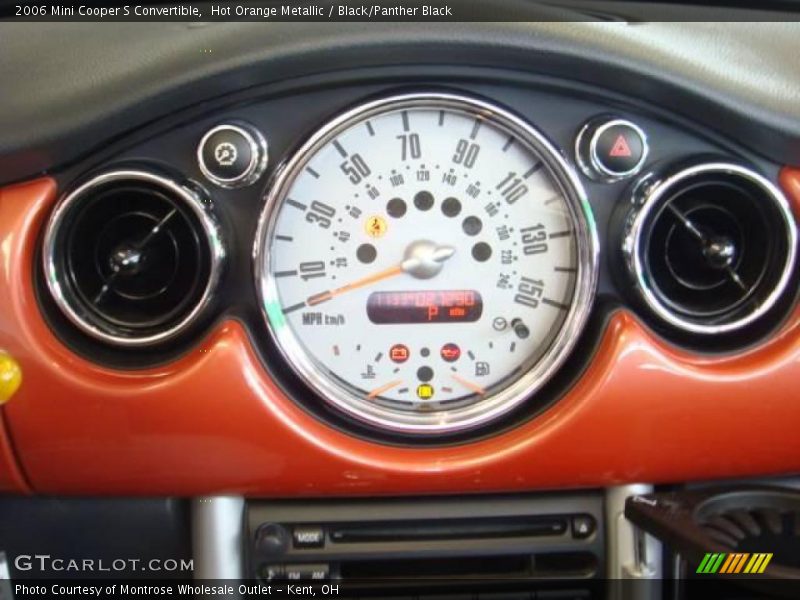 Hot Orange Metallic / Black/Panther Black 2006 Mini Cooper S Convertible