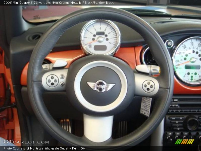 Hot Orange Metallic / Black/Panther Black 2006 Mini Cooper S Convertible