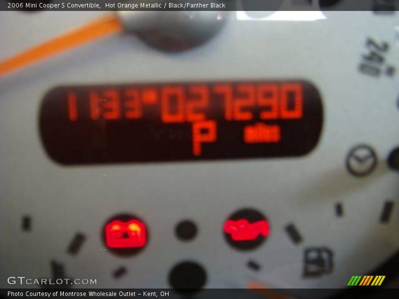 Hot Orange Metallic / Black/Panther Black 2006 Mini Cooper S Convertible