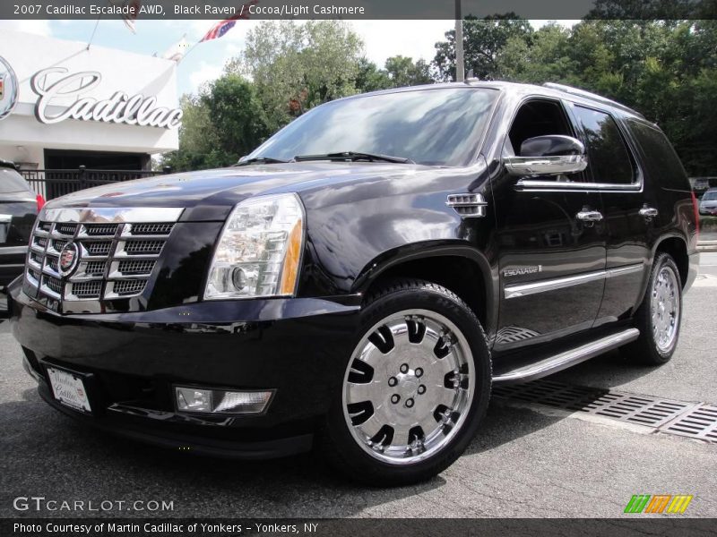 Black Raven / Cocoa/Light Cashmere 2007 Cadillac Escalade AWD