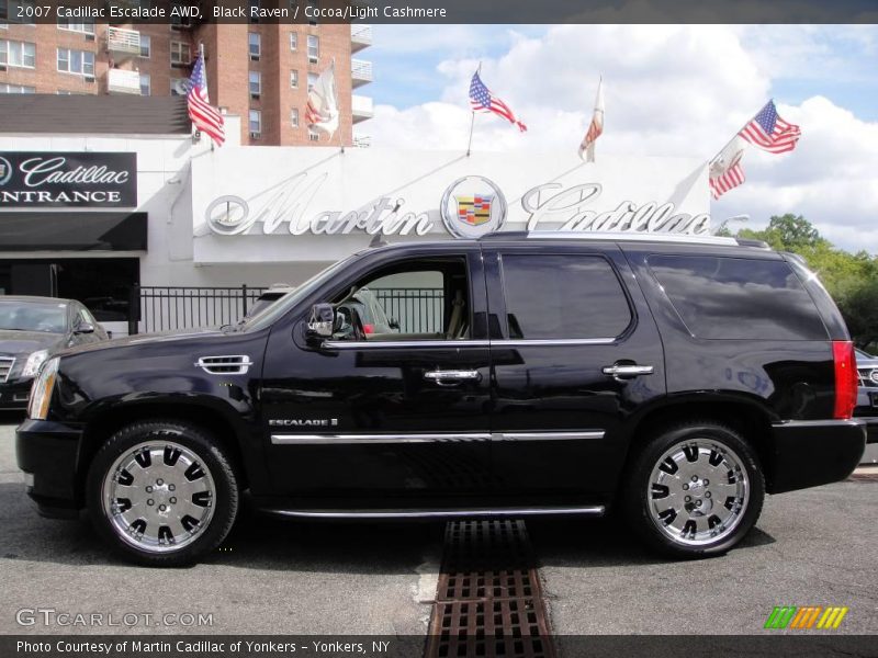 Black Raven / Cocoa/Light Cashmere 2007 Cadillac Escalade AWD