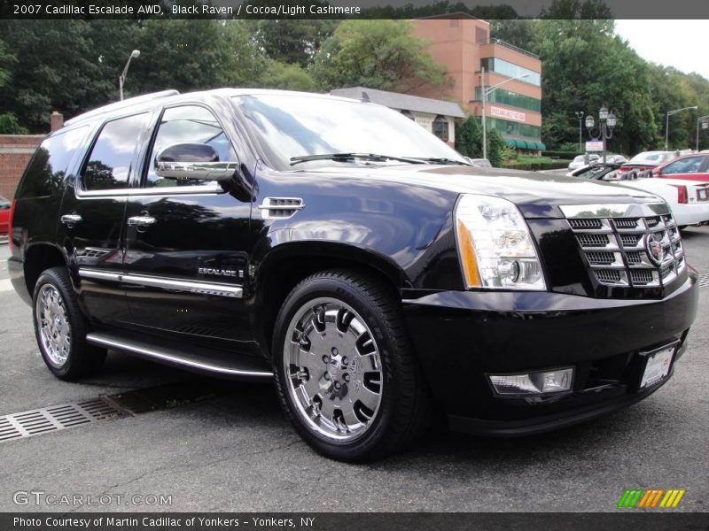 Black Raven / Cocoa/Light Cashmere 2007 Cadillac Escalade AWD