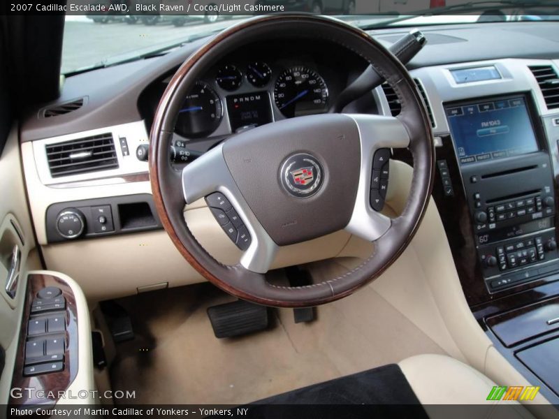 Black Raven / Cocoa/Light Cashmere 2007 Cadillac Escalade AWD