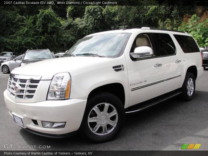 White Diamond / Cocoa/Light Cashmere 2007 Cadillac Escalade ESV AWD